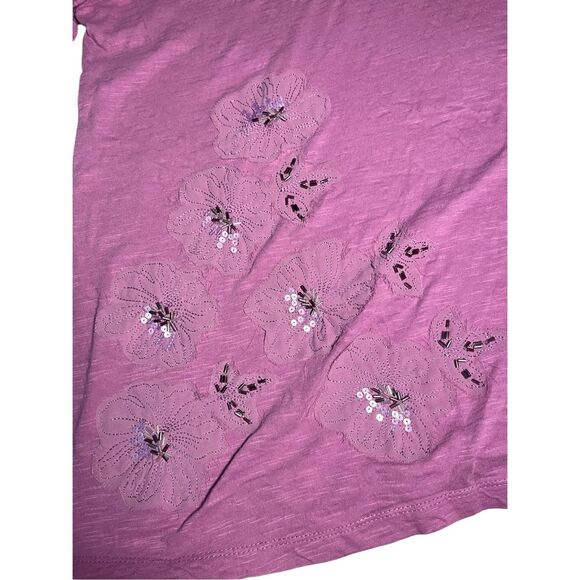 Logo Lori Goldstein L 3D beaded tunic tshirt - Picture 4 of 9